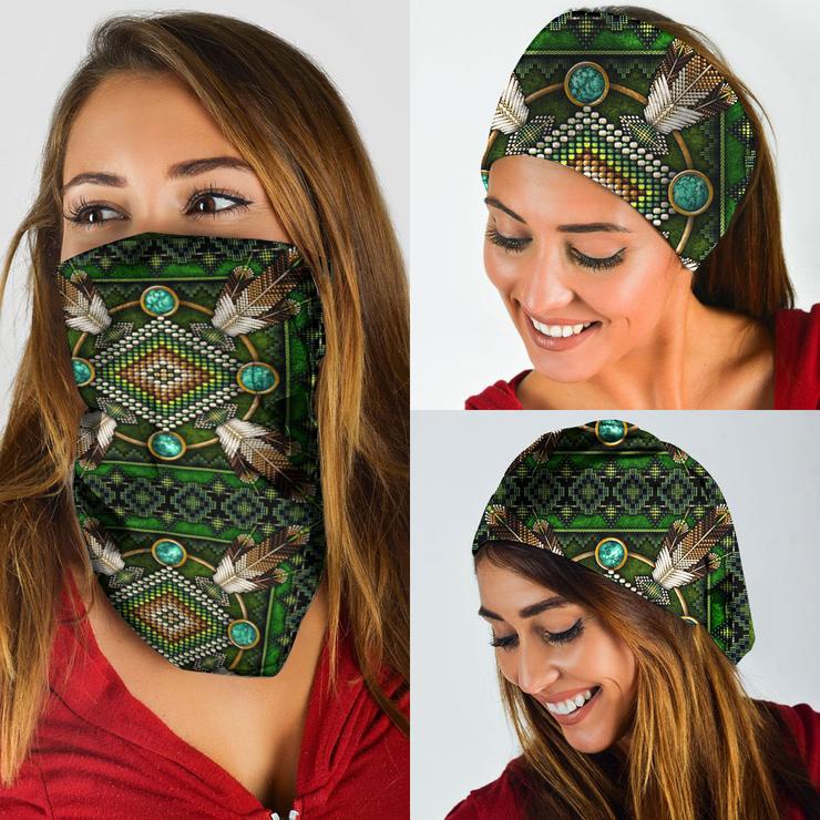 WelcomeNative Native American Pattern Bandana Face Mask, Neck Gaiter #36
