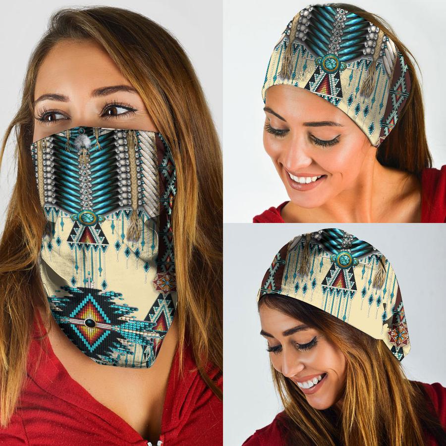 WelcomeNative Native American Pattern Bandana Face Mask, Neck Gaiter #32