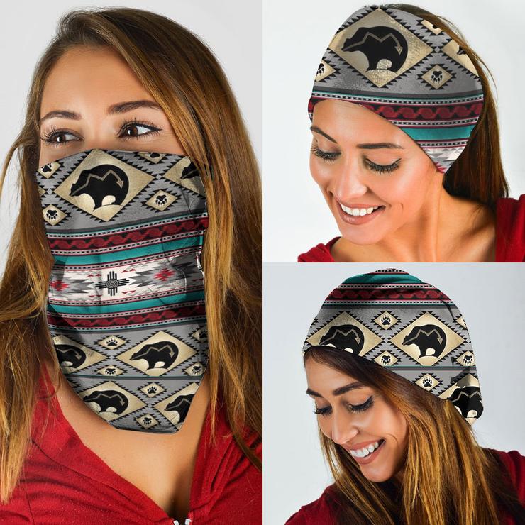 WelcomeNative Native American Pattern Bandana Face Mask, Neck Gaiter #08