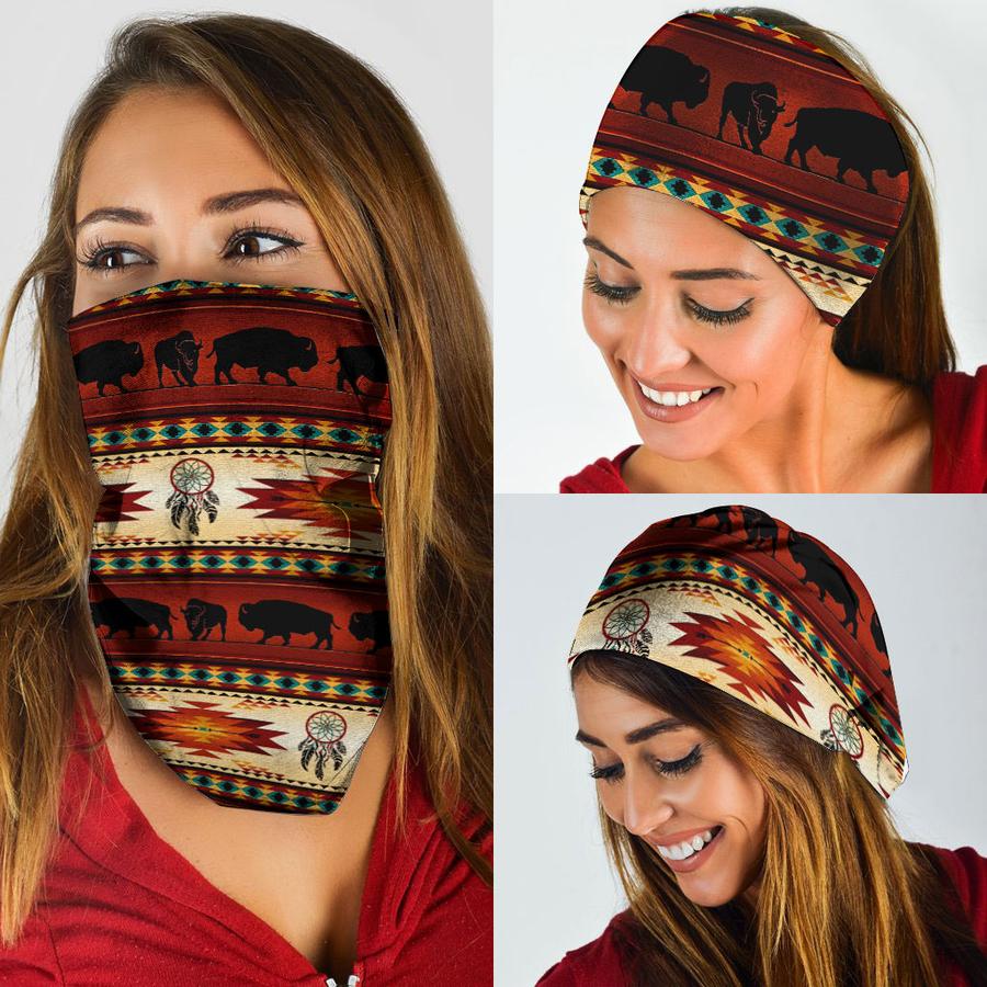 WelcomeNative Native American Pattern Bandana Face Mask, Neck Gaiter #18