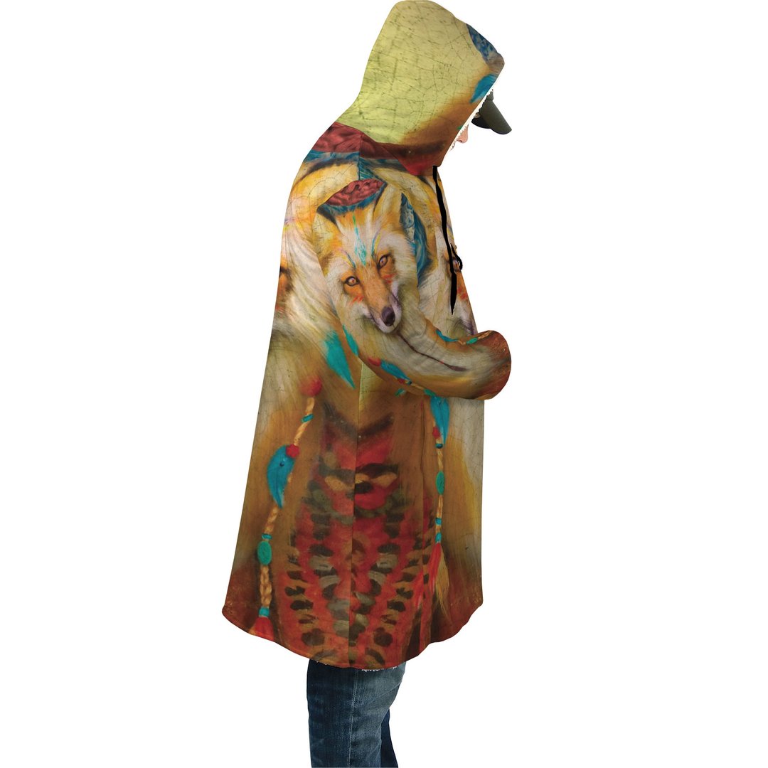 WelcomeNative Yellow Wolf Native 3D Dream Cloak, All Over Print Dream Cloak, Native American