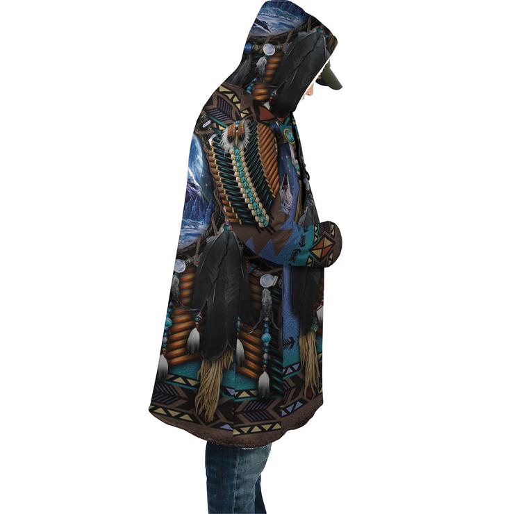 WelcomeNative Wolf Dream Native 3D Dream Cloak, All Over Print Dream Cloak, Native American