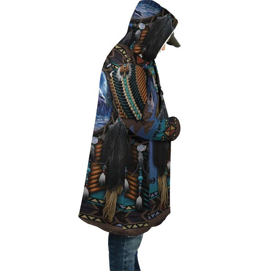 WelcomeNative Wolf Dream Native 3D Dream Cloak, All Over Print Dream Cloak, Native American