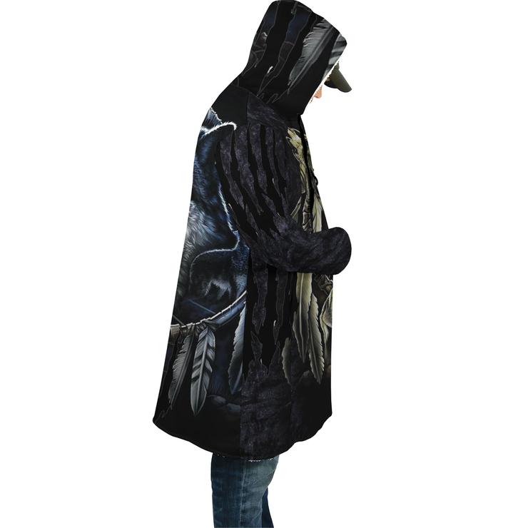 WelcomeNative Wolf Light Native 3D Dream Cloak, All Over Print Dream Cloak, Native American