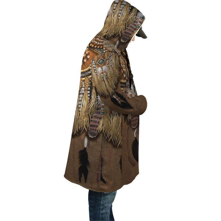 WelcomeNative Brown Native Pattern 3D Dream Cloak, All Over Print Dream Cloak, Native American