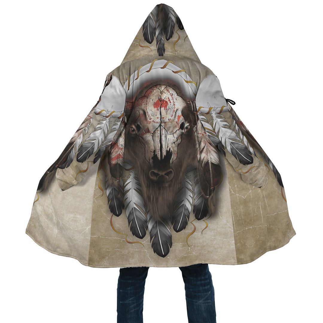 WelcomeNative Buffalo Feather Native 3D Dream Cloak, All Over Print Dream Cloak, Native American