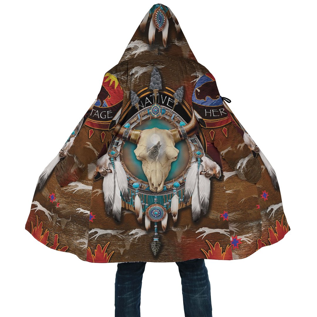 WelcomeNative Brown Buffalo Native 3D Dream Cloak, All Over Print Dream Cloak, Native American