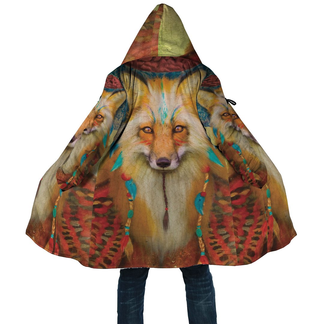 WelcomeNative Yellow Wolf Native 3D Dream Cloak, All Over Print Dream Cloak, Native American