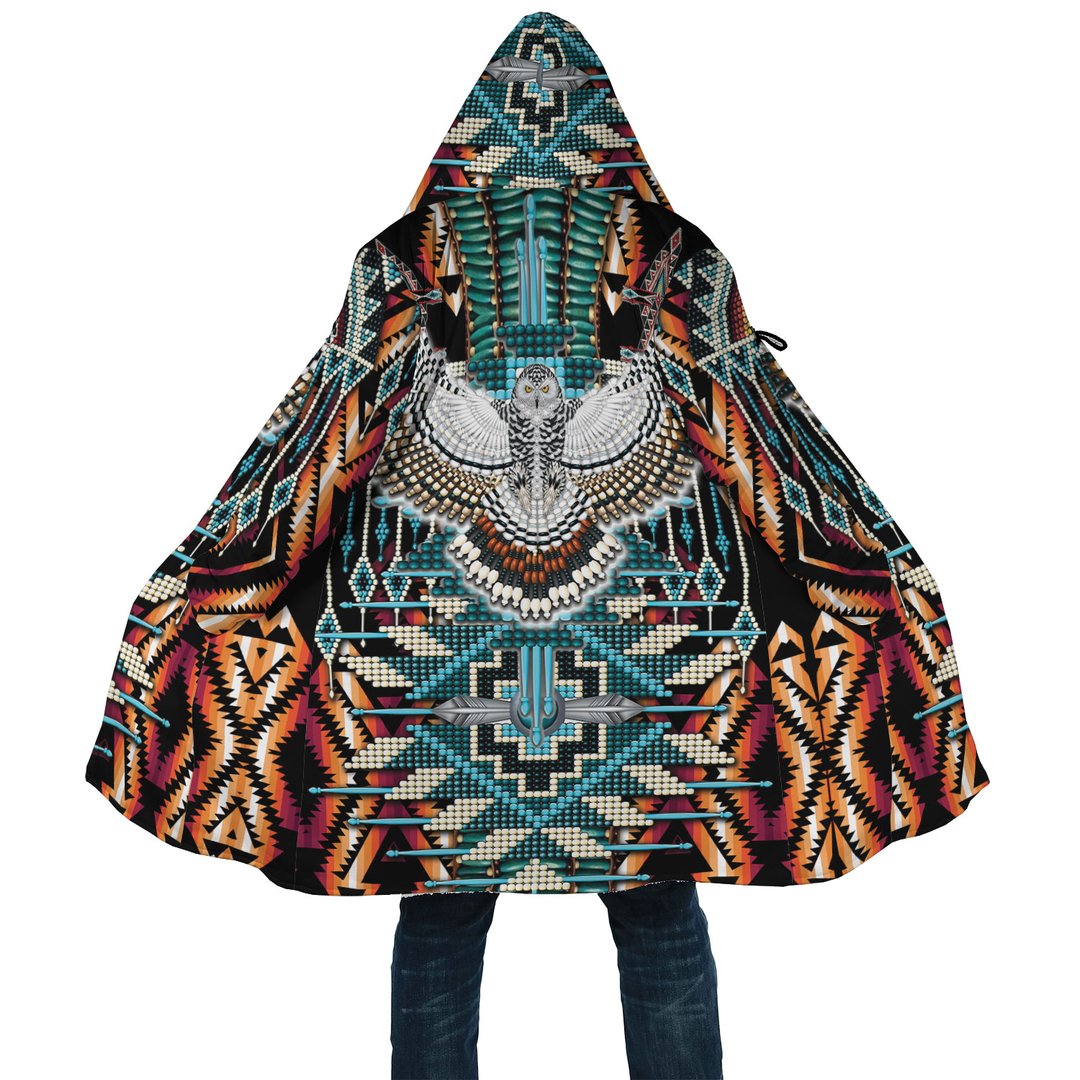 WelcomeNative Owl Abtract Native 3D Dream Cloak, All Over Print Dream Cloak, Native American