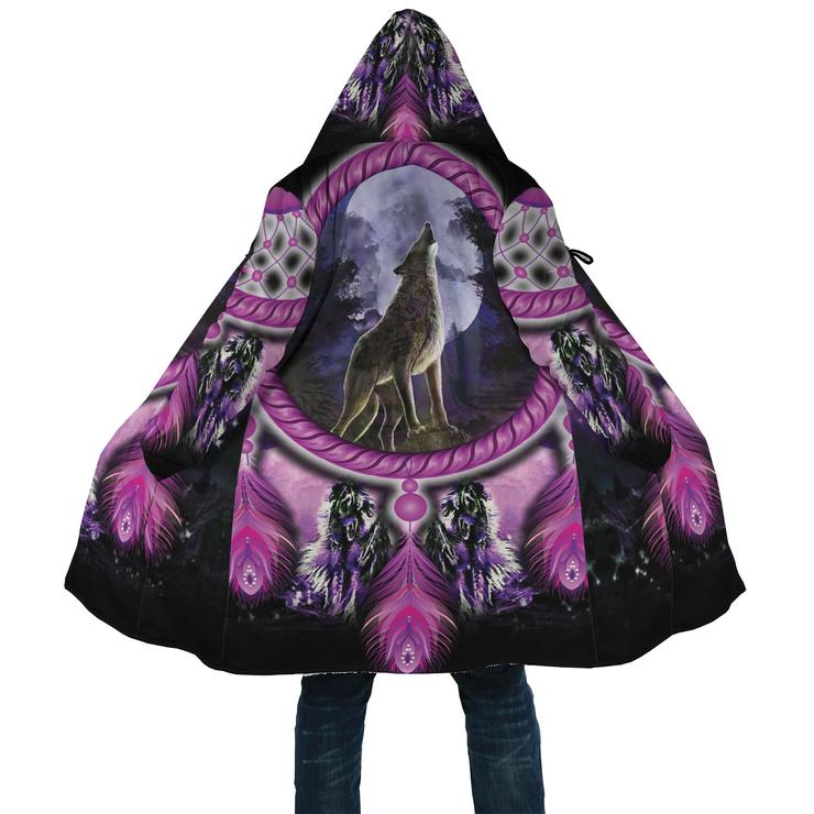 WelcomeNative Wolf Power 3D Dream Cloak, All Over Print Dream Cloak, Native American