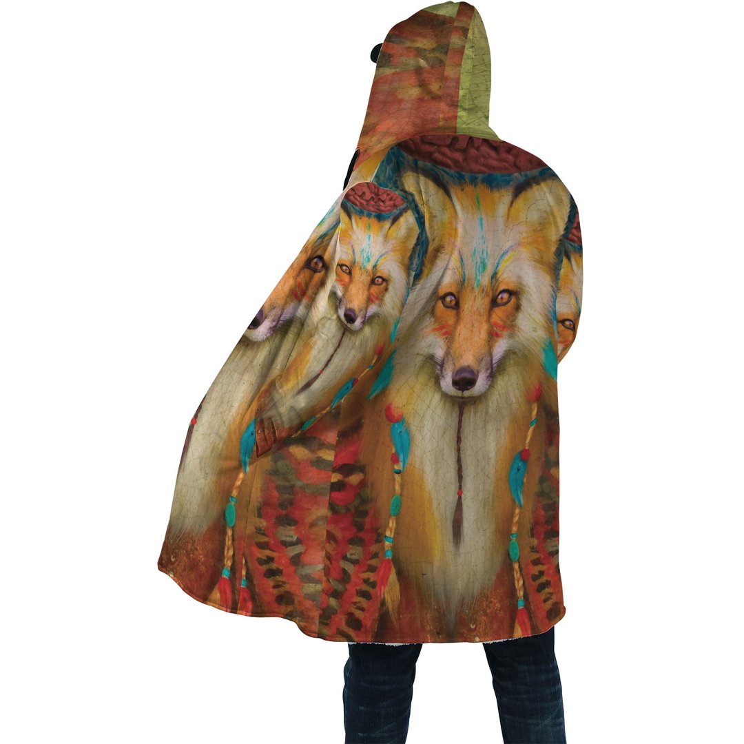 WelcomeNative Yellow Wolf Native 3D Dream Cloak, All Over Print Dream Cloak, Native American