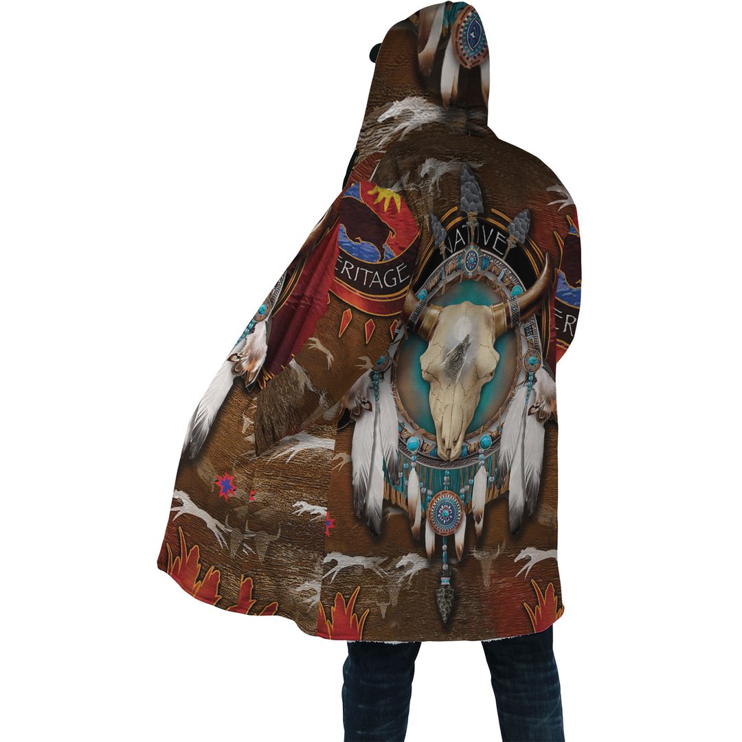 WelcomeNative Brown Buffalo Native 3D Dream Cloak, All Over Print Dream Cloak, Native American