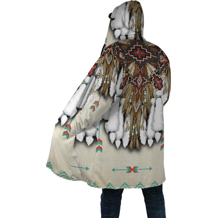 WelcomeNative White Native Pattern 3D Dream Cloak, All Over Print Dream Cloak, Native American