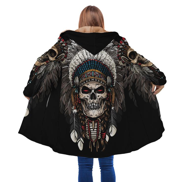 WelcomeNative Skull Native 3D Dream Cloak, All Over Print Dream Cloak, Native American