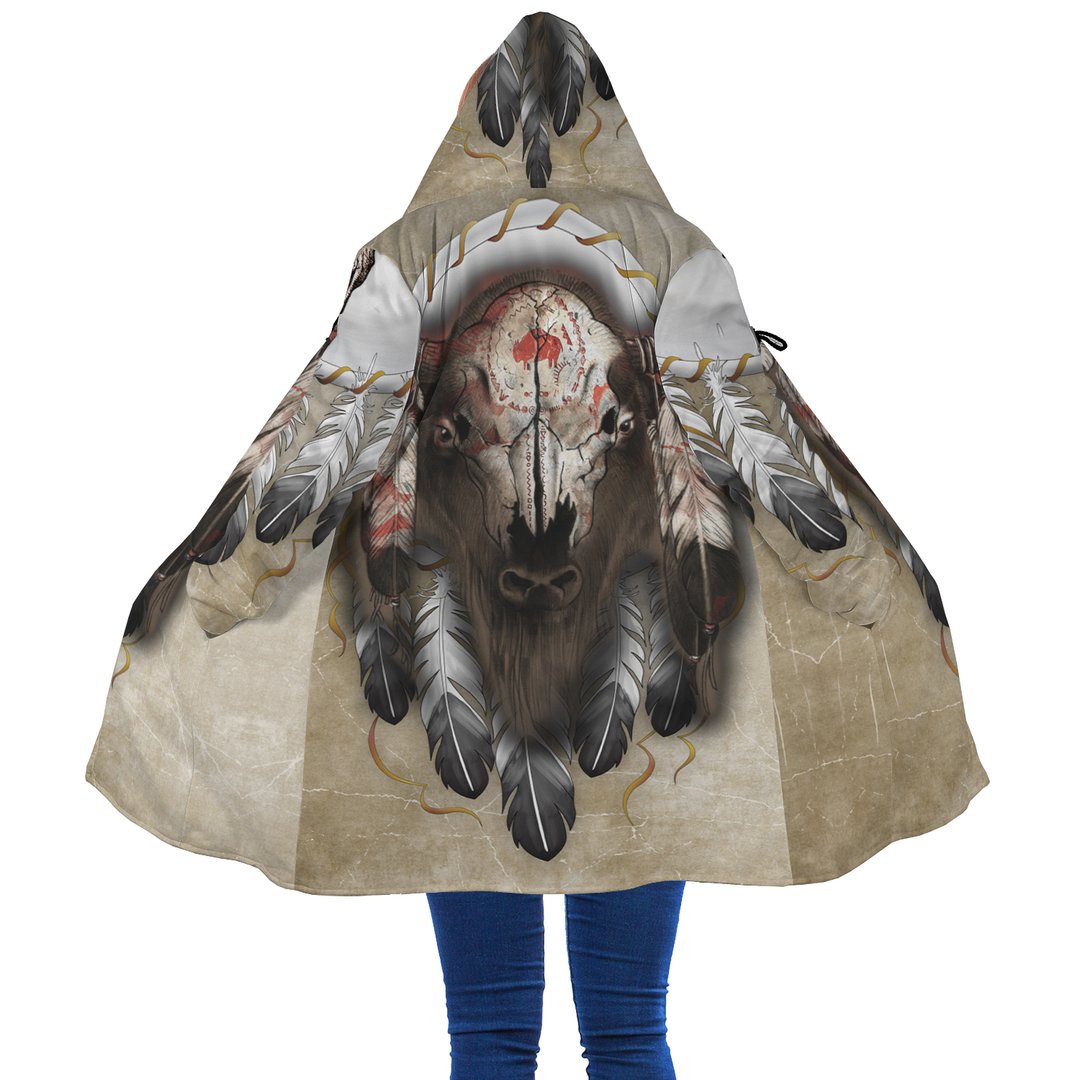 WelcomeNative Buffalo Feather Native 3D Dream Cloak, All Over Print Dream Cloak, Native American