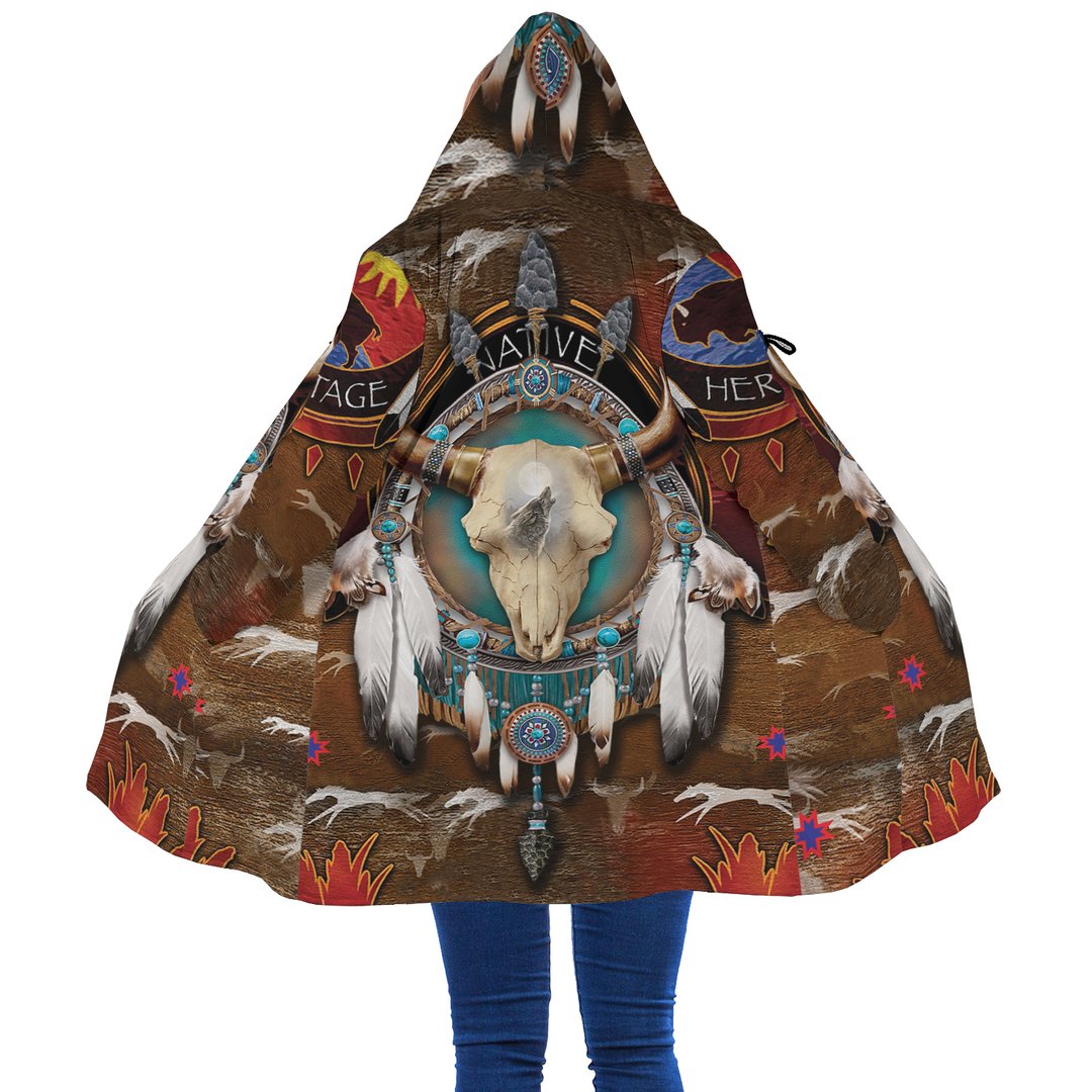 WelcomeNative Brown Buffalo Native 3D Dream Cloak, All Over Print Dream Cloak, Native American