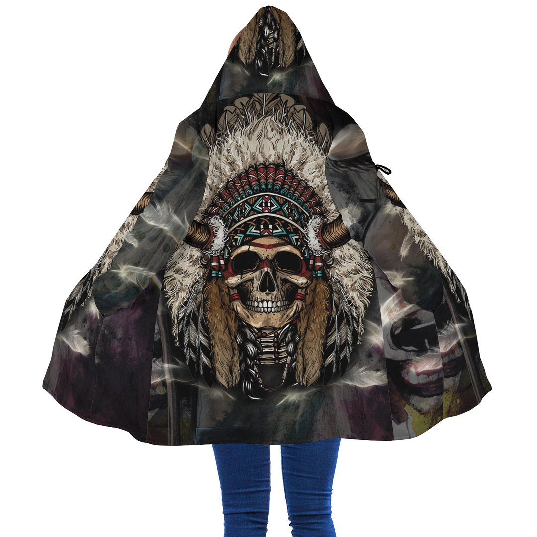 WelcomeNative Skull Native 3D Dream Cloak, All Over Print Dream Cloak, Native American