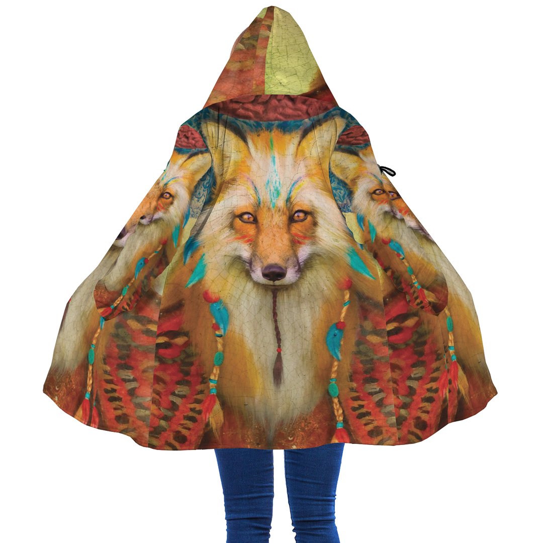 WelcomeNative Yellow Wolf Native 3D Dream Cloak, All Over Print Dream Cloak, Native American