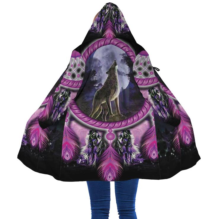 WelcomeNative Wolf Power 3D Dream Cloak, All Over Print Dream Cloak, Native American