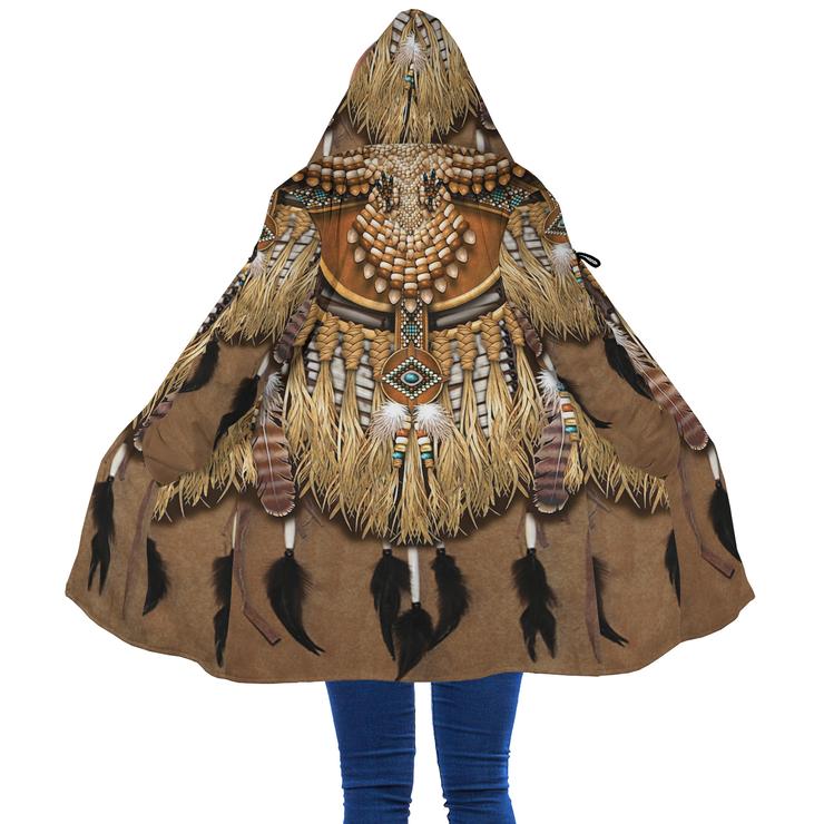 WelcomeNative Brown Native Pattern 3D Dream Cloak, All Over Print Dream Cloak, Native American