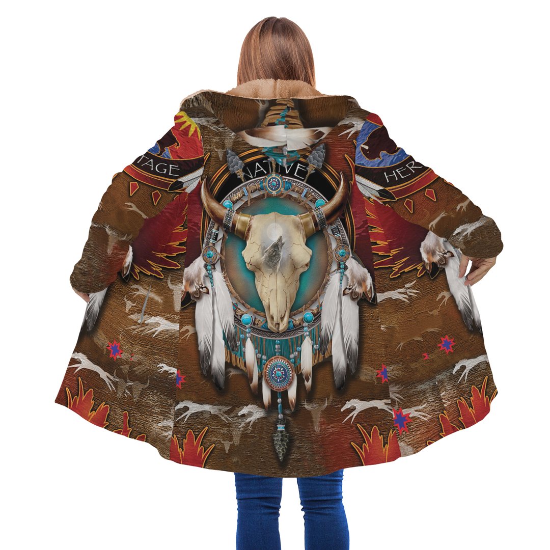 WelcomeNative Brown Buffalo Native 3D Dream Cloak, All Over Print Dream Cloak, Native American