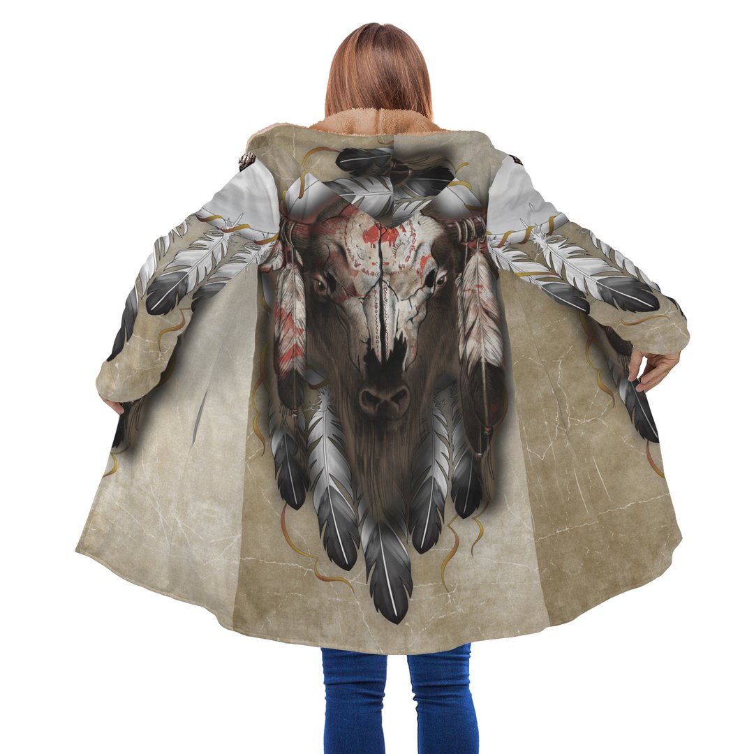 WelcomeNative Buffalo Feather Native 3D Dream Cloak, All Over Print Dream Cloak, Native American