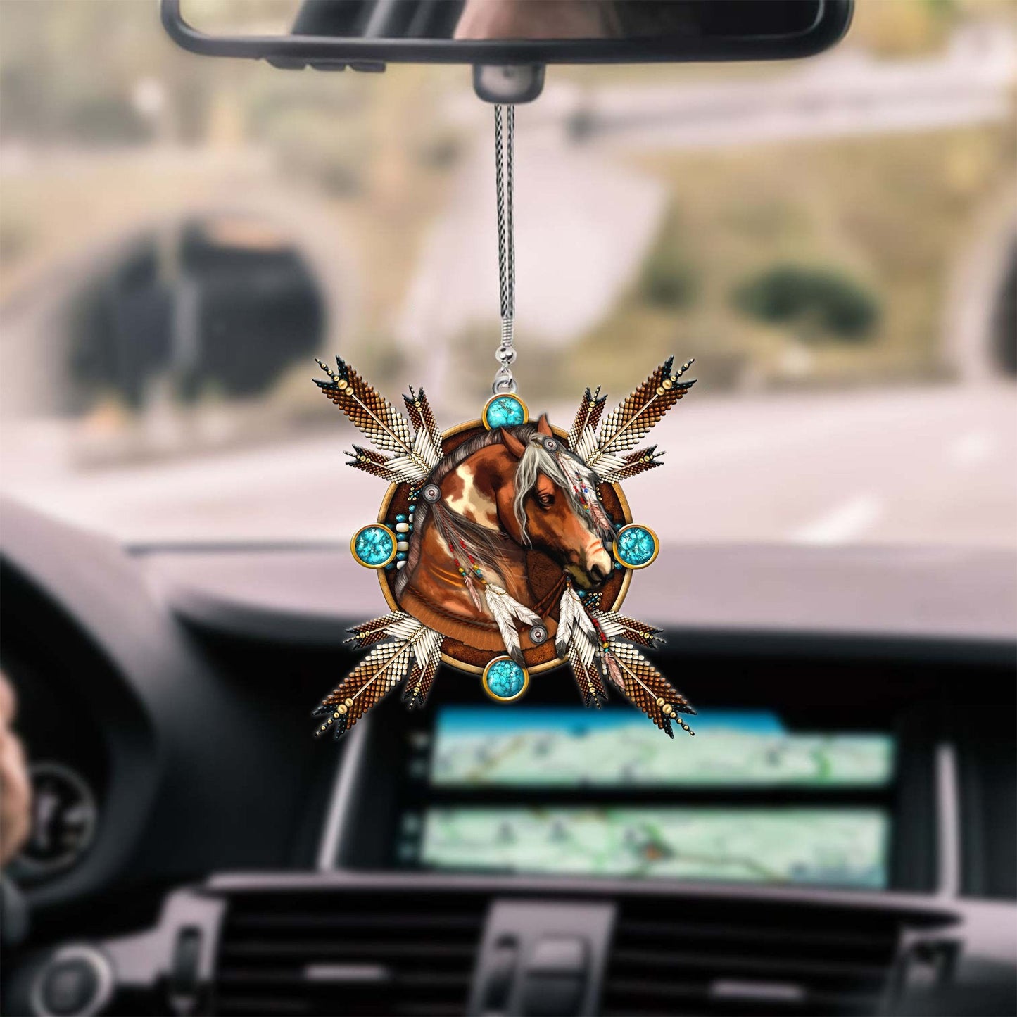 WelcomeNative Native American Unique Design Car Hanging Ornament, 3D Ornament