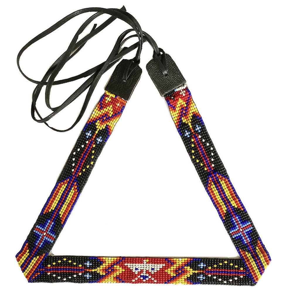 Black Red Yellow Eagle Pattern Cowboy Style Hatband - Welcome Native