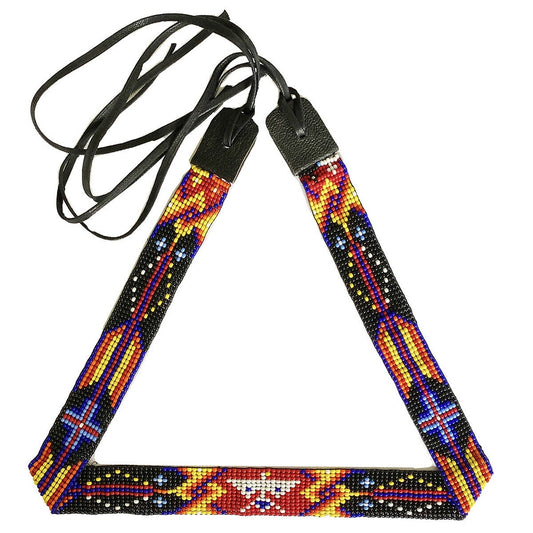 Black Red Yellow Eagle Pattern Cowboy Style Hatband - Welcome Native