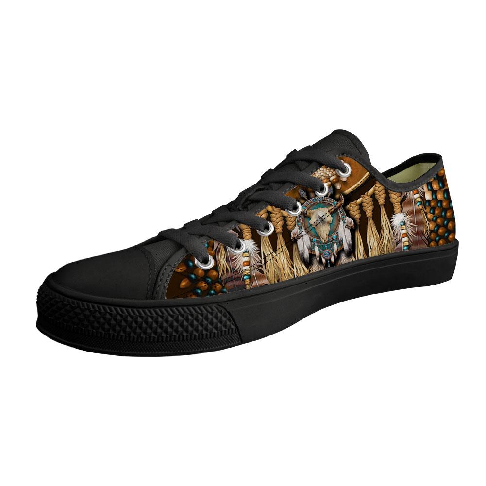 WelcomeNative Buffalo Feather Shoes, 3D Shoes, All Over Print Shoes