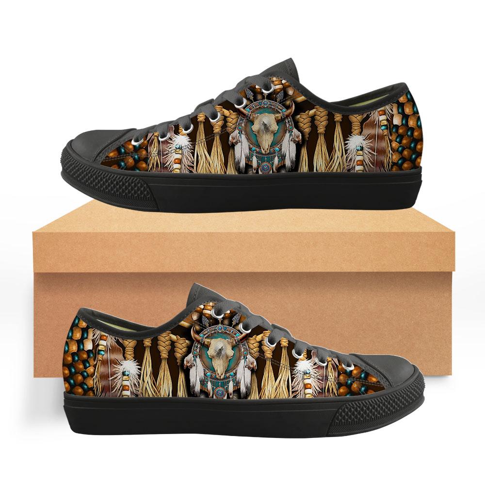 WelcomeNative Buffalo Feather Shoes, 3D Shoes, All Over Print Shoes