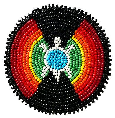 Native Style Ethnic Handmade Beaded Turtle Craft Applique Patch Beadwork R58/15 - Welcome Native