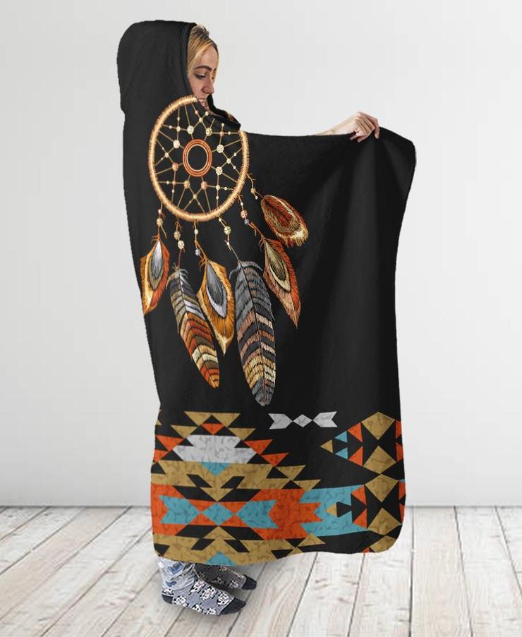 WelcomeNative Dreamcatcher Hooded Blanket, All Over Print, Native American