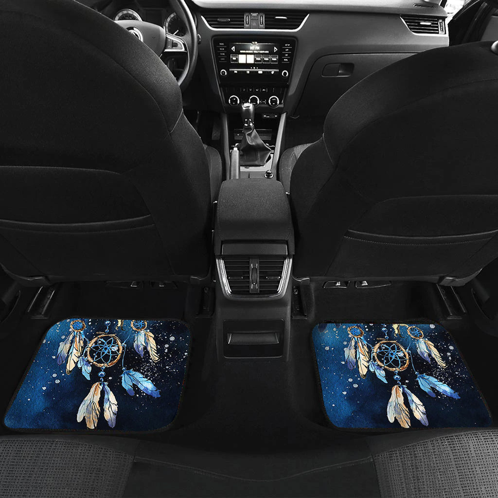 WelcomeNative Blue Dreamcatcher Front And Back Car Mats, 3D Car Seat Cover , All Over Print