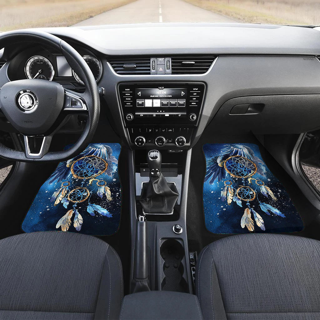 WelcomeNative Blue Dreamcatcher Front And Back Car Mats, 3D Car Seat Cover , All Over Print