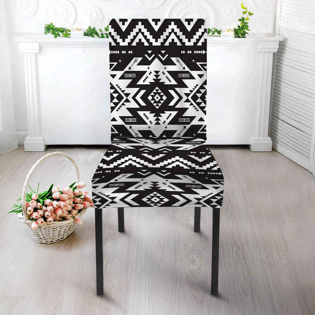 WelcomeNative Blackwhite Pattern Design Native American Tablecloth, Chair cover, 3D Tablecloth, All Over Print