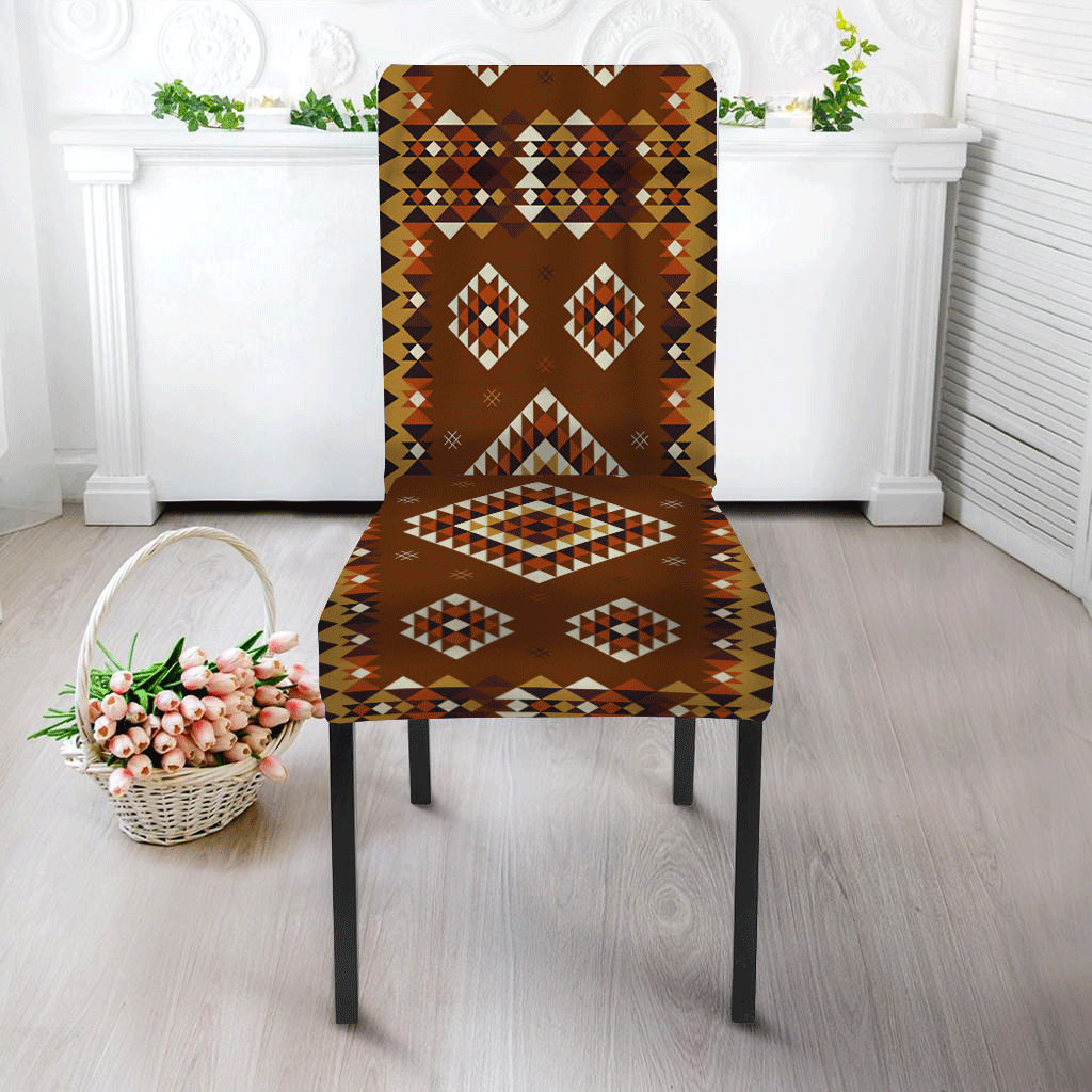 WelcomeNative Brown Pattern Design Native American Tablecloth, Chair cover, 3D Tablecloth, All Over Print