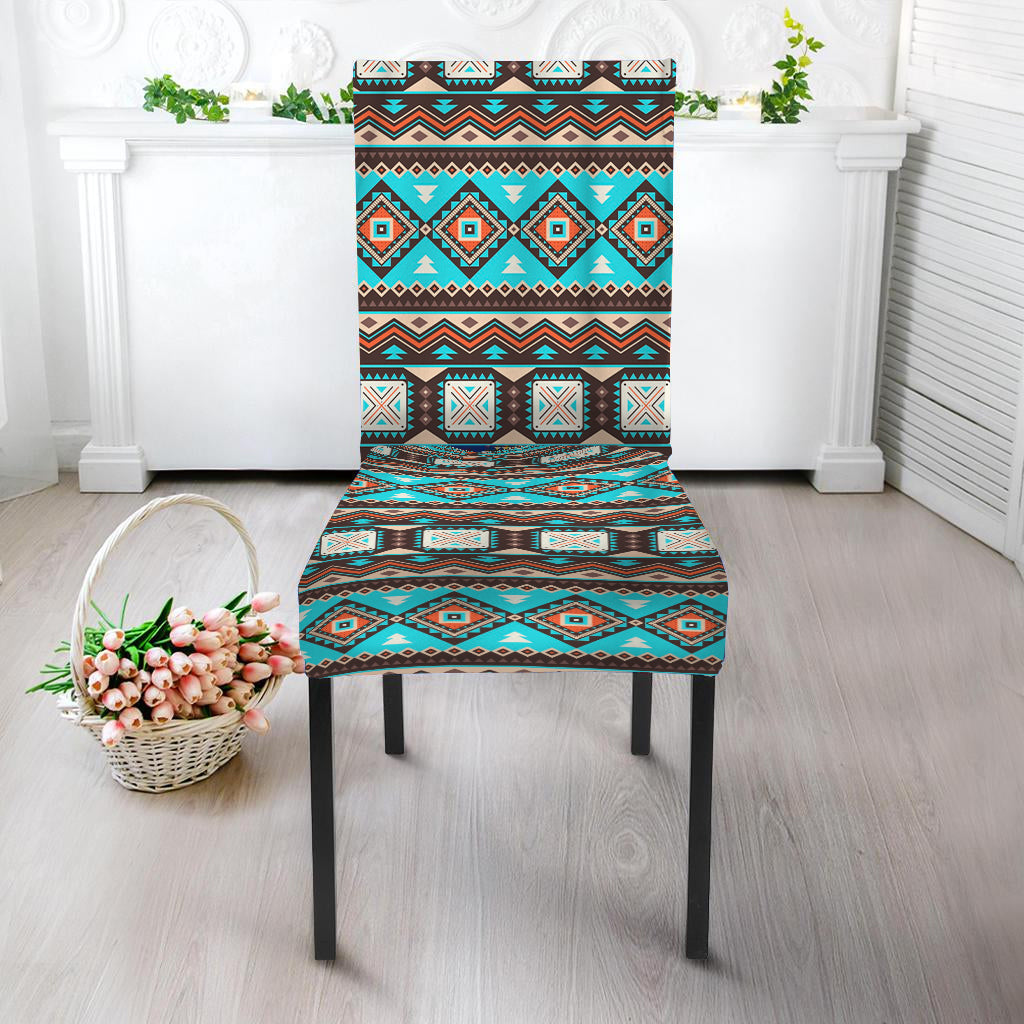 WelcomeNative Blue Pattern Design Native American Tablecloth, Chair cover, 3D Tablecloth, All Over Print