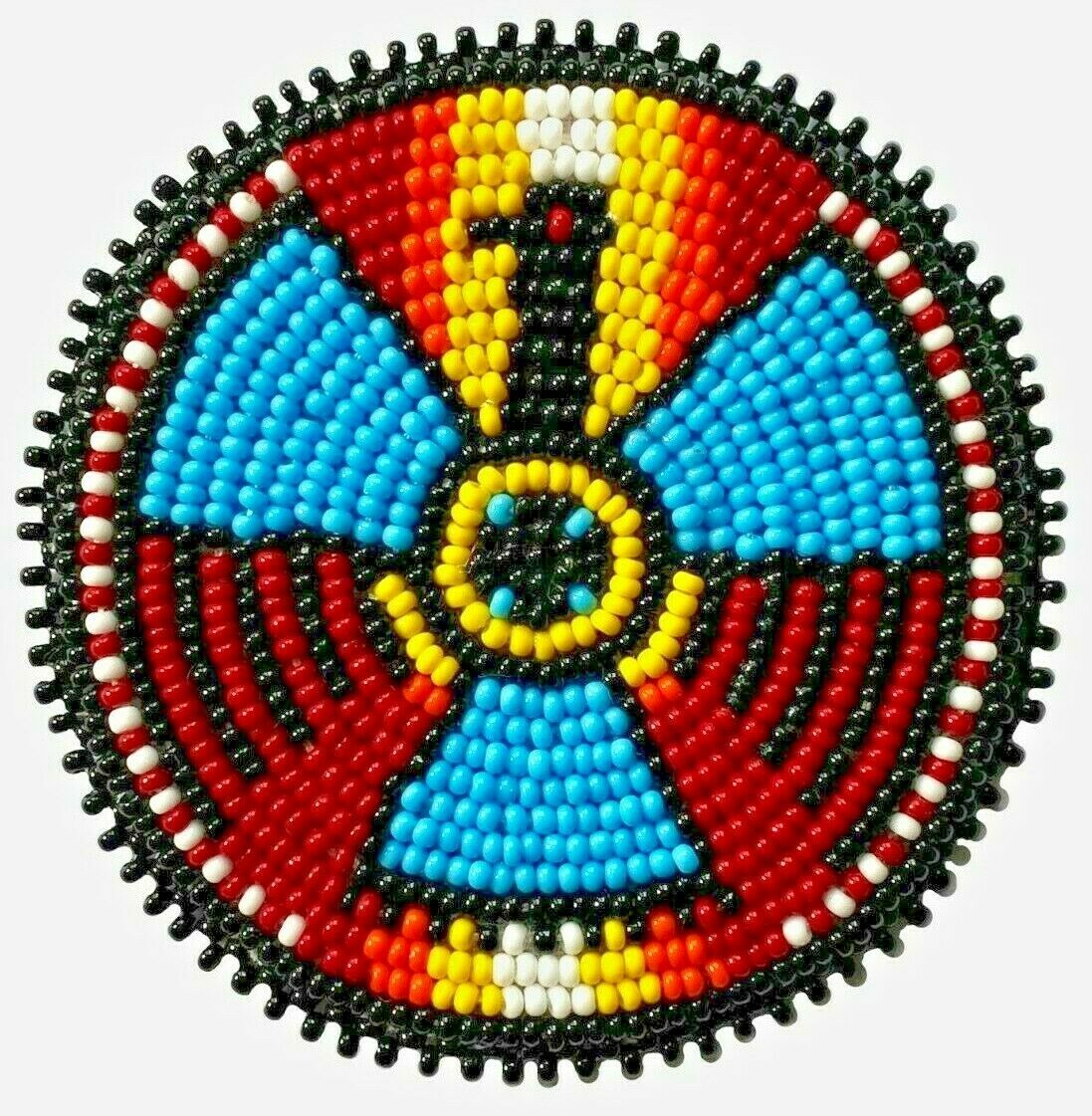 New Handmade Thunder Bird Beaded Craft Appliques Rosette R58/14 - Welcome Native