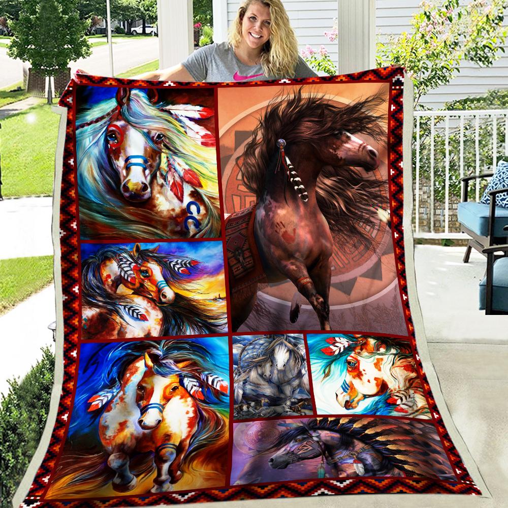 WelcomeNative Native Fleece Blanket, 3D Fleece Blanket, All Over Print, Native American