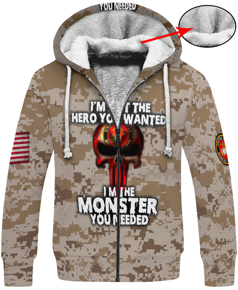 WelcomeNative US Marine 3D Hoodie, All Over Print Hoodie, Native American