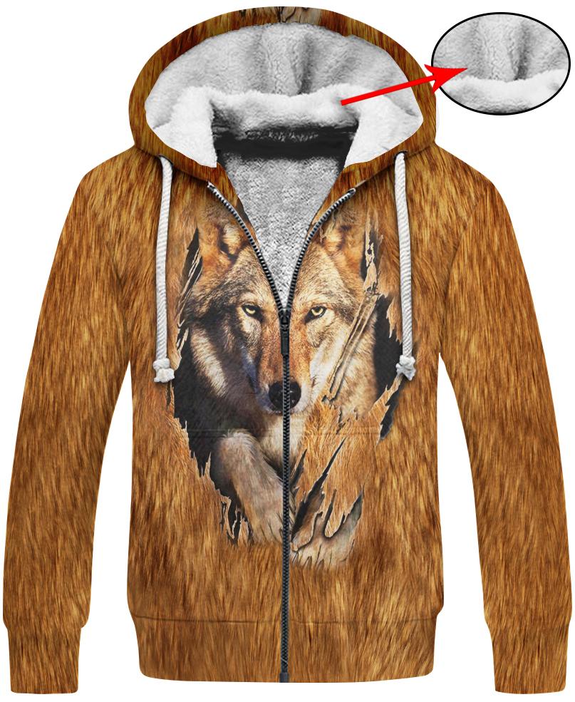 WelcomeNative Wolf Head 3D Hoodie, All Over Print Hoodie, Native American