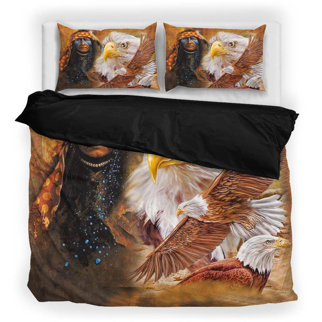 WelcomeNative Falcons & Indigenous People Bedding Set, 3D Bedding Set, All Over Print, Native American