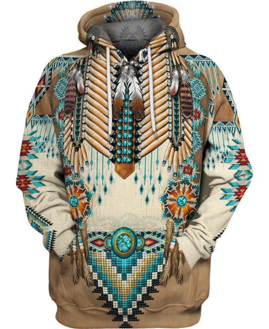 WelcomeNative Native Pattern Beautiful  3D Hoodie, All Over Print Hoodie, Native American