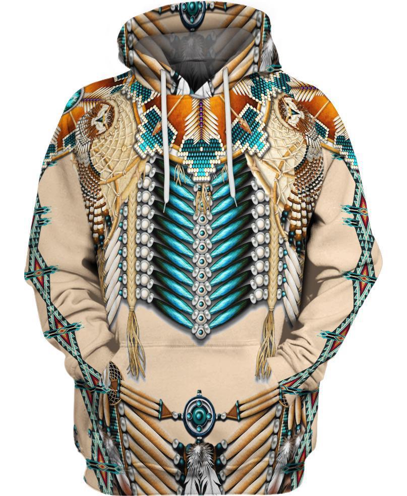 WelcomeNative Border Motifs 3D Hoodie, All Over Print Hoodie, Native American