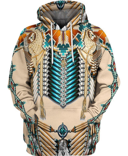 WelcomeNative Border Motifs 3D Hoodie, All Over Print Hoodie, Native American