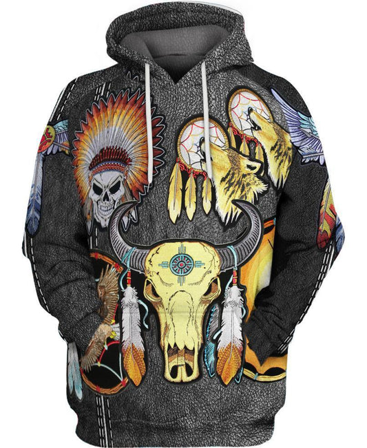 WelcomeNative Native Buffalo 3D Hoodie, All Over Print Hoodie, Native American