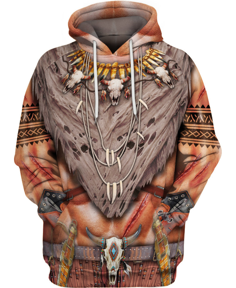 WelcomeNative Bison Brown Pride Native American 3D Hoodie, All Over Print Hoodie