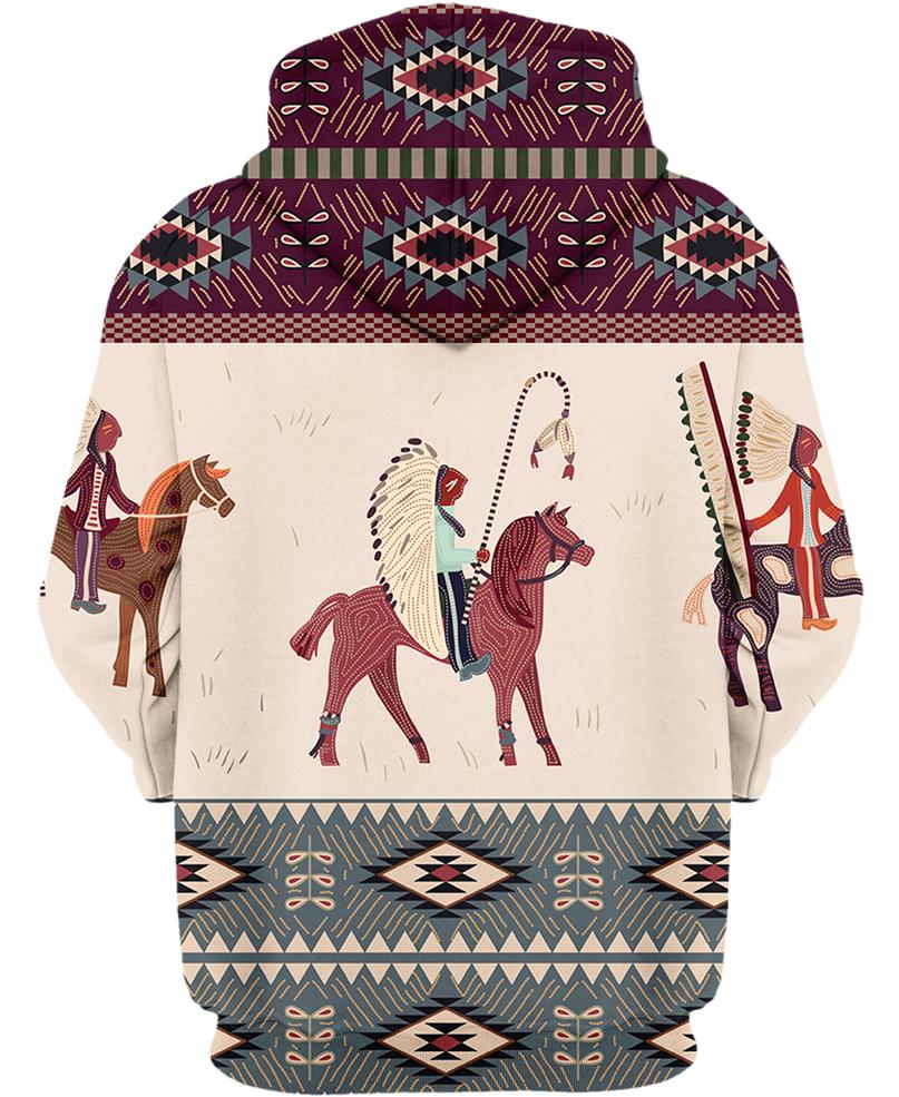 WelcomeNative Native Pattern Hoodie, All Over Print Hoodie, Native American