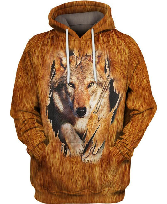 WelcomeNative Wolf Head 3D Hoodie, All Over Print Hoodie, Native American